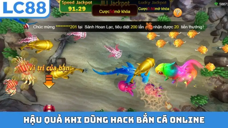 Hậu quả khi dùng hack bắn cá online
